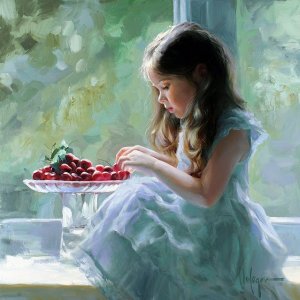 Vladimir Volegov - Little Girl and cherries